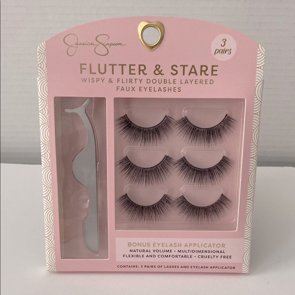 2/$20 Jessica Simpson Eyelashes 3 Pairs + Bonus Applicator